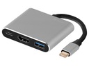 ADAPTÉR ADAPTÉR 3V1 USB-C 4K HDMI HUB USB 3.0