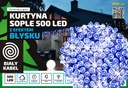 Vonkajšie cencúle 500 LED 25m BIELY KÁBEL Zásuvka