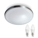 Sada chrómového svietidla LUXO + 2x LED žiarovka 7W E27 3000K