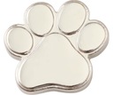 Jibbitz Charms Pin Decoration Pin do topánok Crocs Silver Paw Print