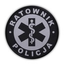 Reflexný znak RATOWNIK POLICE na suchý zips, 8,5 cm