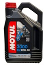 Motocyklový olej Motul 3000 4T 20w50 4L JASO MA2