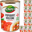 Łowicz krájané paradajky bez šupky, v plechovke, 12x400g