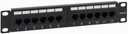 Rack 10'' Patch panel 1U UTP Cat. 5e 12 portov