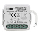 OXT mini reléový modul 3 okruhy bez N ZigBee TUYA