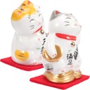 2 ks Maneki Neko Ceramic Ornament Desktop