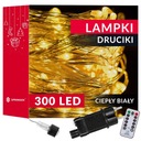 300 LED MIKRO DRÔTOVÝCH LAMPY, TEPLEJ BIELY