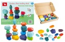 Drevené kocky Kamene MONTESSORI PUZZLE