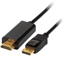 KÁBLOVÝ DISPLEJ PORT-HDMI KÁBEL ZLATENÝ 1,8M ADAPTÉR KONVERTOR PRE LAPTOP PC