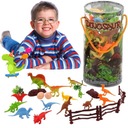 DINOSAUR SET 12 DINOSAUROV V TUBE DOPLNKY RÔZNE FARBY PRE DETI 3+