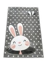 Detský koberec Smart Kids 3D 120x180 GREY RABBIT