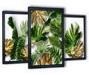 3 obrazy v obývačke Tropical Monstera 2 130x63