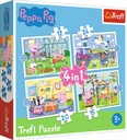 Puzzle 4v1 Peppa Pig Trefl 3+ 34359 Peppa Pig