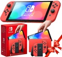 NOVÁ 64GB NINTENDO SWITCH 7' ČERVENÁ KONZOLA ZA DARČEK + DOKOVACIA STANICA