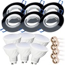 6x halogénové GLASS okrúhle LED GU10 10W CCD svietidlo