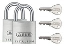 ABUS TITALIUM 2 ZÁMKY NA 1 KĽÚČOVÝ ZÁMOK 2x20MM