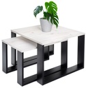 BIELY konferenčný stolík 60 x 60 LOFT RETRO BENCH TABLE