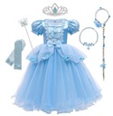 ŠATY POPELKA POPOLUŠKA CINDERELLA CINDERELLA CROWN PROM SET 104/110