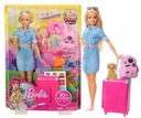 Bábika Barbie FWV25 cestujúca so psíkom a kufríkom