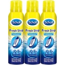 SCHOLL Fresh Step dezodorant na topánky 24h antiperspirant v spreji 3 x 150 ml