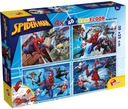 LISCIANI MAXI PODLAHOVÉ PUZZZLE + Omaľovánka 2v1 MARVEL SPIDER-MAN 4 x 48 ks.