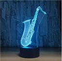 3D NOČNÁ LAMPA SAXOPHONE DARČEK NA DIAĽKU