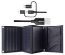 SOLAR TURISTICKÁ NABÍJAČKA 22W 2XUSB BLACK LIGHTNING USB KÁBEL