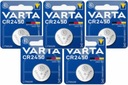 Varta CR2450 lítiová gombíková batéria 5 ks