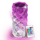 LED dotyková lampa CRYSTAL lampa COLORFUL ROSE CRYSTAL RGB + DIAĽKOVÉ