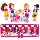 Bábiky do domčeka SET BÁBIK 6 ks malá bábika princezná bábiky 12 cm