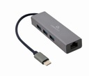 3-portový rozbočovač USB 3.1 so sieťovou kartou