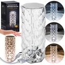 LED krištáľová stolová lampa Ideálne pre nočný stolík Diamond Nakastlik