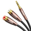 UGREEN KÁBLOVÝ ROZDEĽOVAČ MINIJACK 3,5MM NA 2xRCA