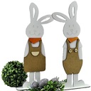 Bunnies Parka Girl Boy Figuríny 2 ks veľkonočná dekorácia