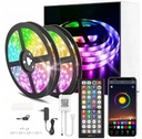 LED pás 30m RGB 5050 Bluetooth Aplikácia diaľkového ovládania SMD LED Set 12V HUDBA