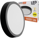 Prisadený LED stropný panel 24W CCD čierny SuperLED