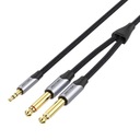 VENTION AUDIO KÁBEL AUX KÁBEL MINI KONEKTOR 3,5 MM AŽ 2X KONEKTOR 6,5 MM 1,5 m