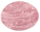 Okrúhly mäkký plyšový protišmykový koberec Powder Pink 120 cm