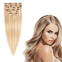 Prírodné blond vlasy na predlžovanie 53cm 120g #18/22