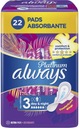 Hygienické vložky ALWAYS Platinum Day & Night s krídelkami, 22 kusov