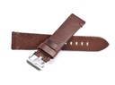 Remienok na hodinky 22MM, Vintage BROWN Leather Strong