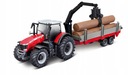 TRAKTOR Massey Ferguson 8740S + príves Bburago