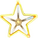 OBOJSTRANNÁ LED NEON STAR 30cm TEPLÁ BIELA