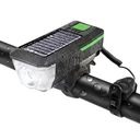 LED CYKLISTICKÁ LAMPA USB SOLAR + ZVONČEK