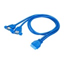 USB adaptér 19-pin 2x USB 3.0 Akyga AK-CA-62 65cm