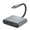 XO hub HDMI VGA USB 3.0 USB-C adaptér pre notebook