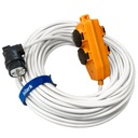 PVC predlžovací kábel 3x2,5 H05VV-F 10m SPLITTER - lomená zástrčka