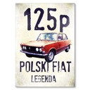 DEKORAČNÝ PLACHT DARČEKOVÝ PLAGÁT DO GARÁŽOVEJ DIELNE FIAT 125p