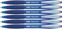 Modré BIC ATLANTIS SOFT výsuvné guľôčkové pero 1 mm x 6