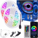 SET RGB LED pásik 15m Bluetooth + IR diaľkové ovládanie